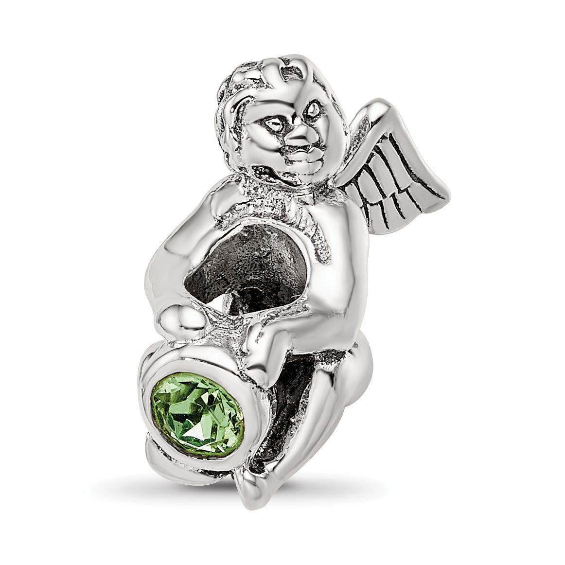 Sterling Silver Reflections August CZ Antiqued Bead Main image