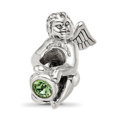 Sterling Silver Reflections August CZ Antiqued Bead