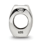 Sterling Silver 925 Taurus Zodiac Bead with Antiqued Finish Solid Design