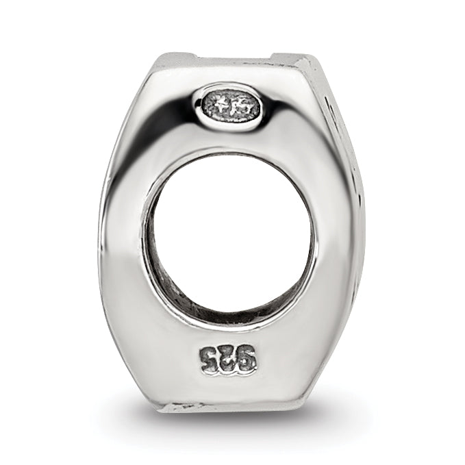 Sterling Silver 925 Taurus Zodiac Bead with Antiqued Finish Solid Design