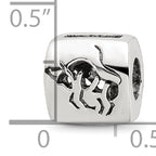 Sterling Silver 925 Taurus Zodiac Bead with Antiqued Finish Solid Design