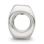 Sterling Silver 925 Gemini Zodiac Bead with Antiqued Finish Solid Cast