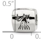 Sterling Silver 925 Virgo Zodiac Bead with Antiqued Finish Solid