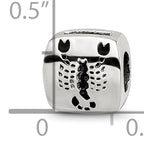 Sterling Silver 925 Scorpio Zodiac Bead with Antiqued Finish and Cast Design