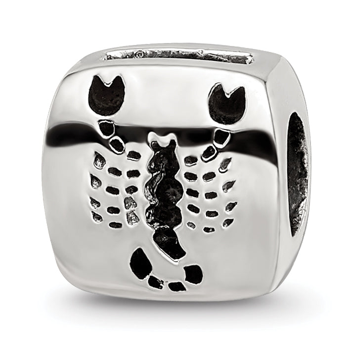 Sterling Silver Reflections Scorpio Zodiac Antiqued Bead Main image