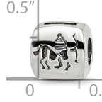 Sterling Silver 925 Sagittarius Zodiac Bead with Antiqued Finish  Personalized Charm for Bracelets