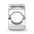 Sterling Silver 925 Letter A Bead with Polished Solid Design, Gift-Ready and Versatile