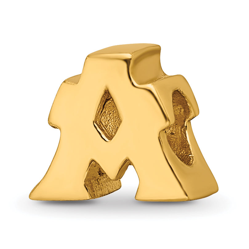 Sterling Silver Gold-plated Reflections Letter A Bead Main image
