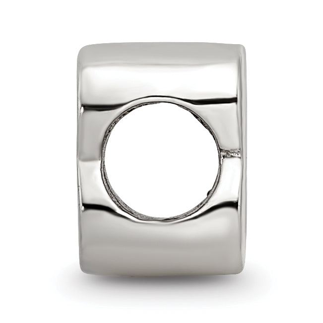 Sterling Silver 925 Letter B Bead with Polished Finish for Charm Bracelets