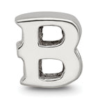 Sterling Silver 925 Letter B Bead with Polished Finish for Charm Bracelets