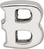 Sterling Silver 925 Letter B Bead with Polished Finish for Charm Bracelets