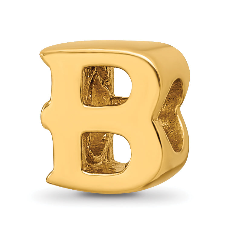 Sterling Silver Gold-plated Reflections Letter B Bead Main image