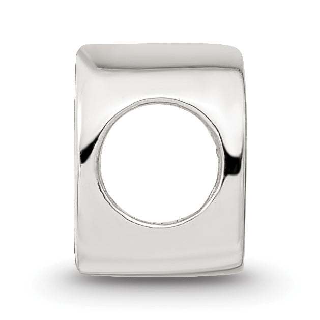 Sterling Silver 925 Polished Letter D Bead Elegant Casted Design