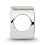 Sterling Silver 925 Polished Letter D Bead Elegant Casted Design
