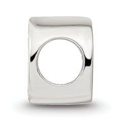 Sterling Silver 925 Polished Letter D Bead Elegant Casted Design