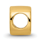 Sterling Silver Gold-Plated Letter D Bead with Polished Finish