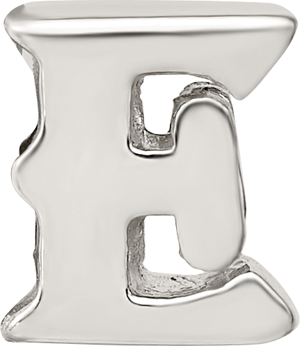 Sterling Silver Reflections Letter E Bead