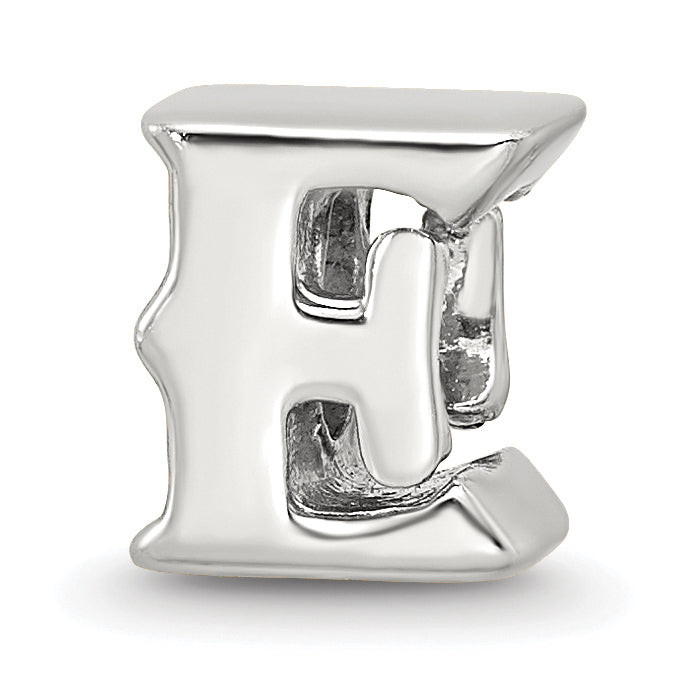 Sterling Silver Reflections Letter E Bead Main image