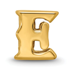 Sterling Silver Gold-plated Reflections Letter E Bead