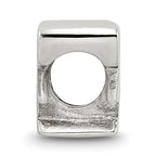 Sterling Silver 925 Polished Letter F Bead for Elegant Charm Bracelets