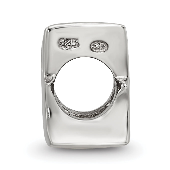 Sterling Silver 925 Polished Letter G Bead Solid Elegance by Sophia Jewelers