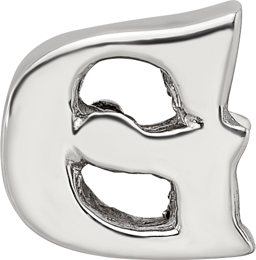 Sterling Silver 925 Polished Letter G Bead Solid Elegance by Sophia Jewelers