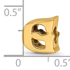 Sterling Silver Gold-Plated Letter G Bead with Polished Finish