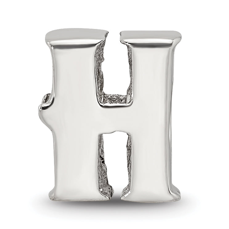 Sterling Silver Reflections Letter H Bead