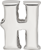 Sterling Silver 925 Polished Letter H Bead Solid Elegant Design
