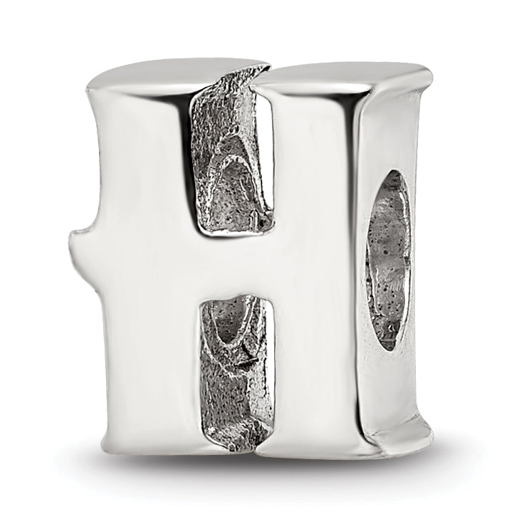 Sterling Silver Reflections Letter H Bead Main image
