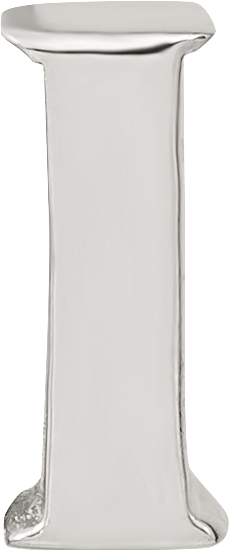 Sterling Silver 925 Reflections Letter I Bead with Polished Finish