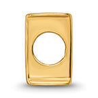 Sterling Silver 925 Gold-Plated I Bead with Polished Finish