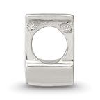 Sterling Silver 925 Polished Letter J Bead Casted Solid Design