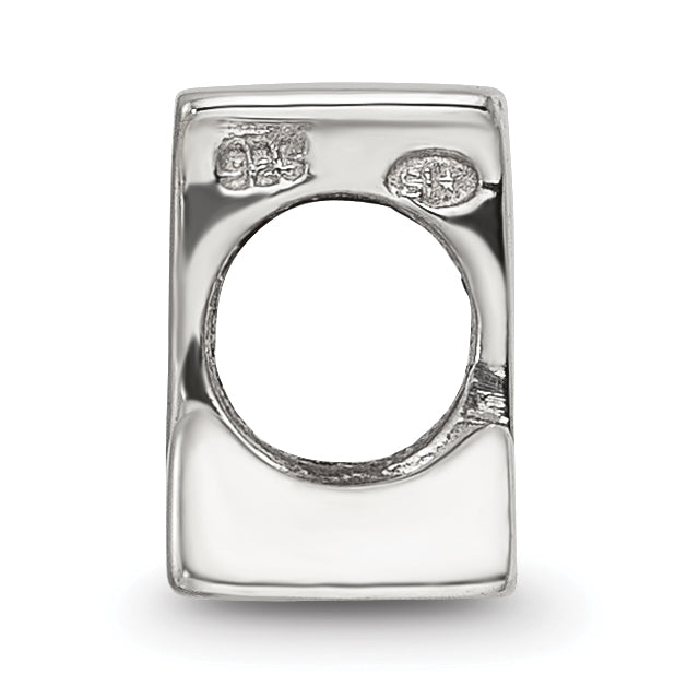 Sterling Silver 925 Polished Letter L Bead Elegant Casted Design