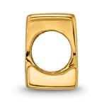 Sterling Silver 925 Gold-Plated Letter L Bead with Polished Finish