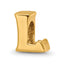 Sterling Silver Gold-plated Reflections Letter L Bead