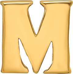 Sterling Silver Gold-plated Reflections Letter M Bead