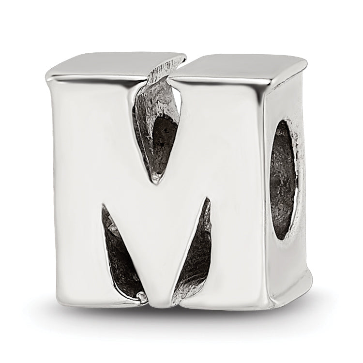 Sterling Silver Reflections Letter M Bead