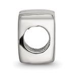 Sterling Silver 925 Polished Letter N Bead  Elegant Alphabet Charm