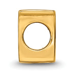 Gold-Plated Sterling Silver Letter N Bead  Polished Alphabet Charm