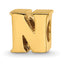 Sterling Silver Gold-plated Reflections Letter N Bead