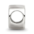 Sterling Silver 925 Polished Letter O Bead Elegant Solid Cast Design