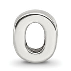 Sterling Silver 925 Polished Letter O Bead Elegant Solid Cast Design