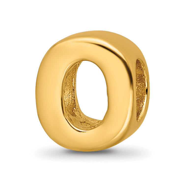 Sterling Silver Gold-plated Reflections Letter O Bead Main image