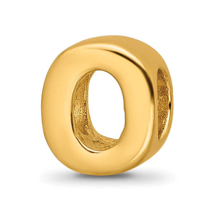 Sterling Silver Gold-plated Reflections Letter O Bead