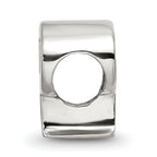 Sterling Silver 925 Polished Letter P Bead, Elegant Solid Design