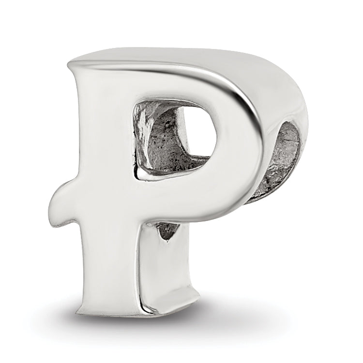 Sterling Silver Reflections Letter P Bead Main image