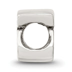 Sterling Silver 925 Letter S Bead with Polished Finish, Solid Cast Design