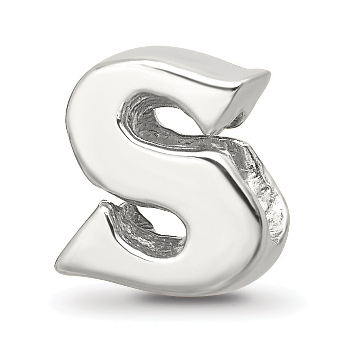 Sterling Silver Reflections Letter S Bead Main image