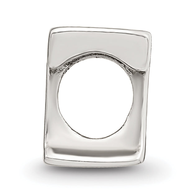 Sterling Silver 925 Polished Letter T Bead Solid and Elegant